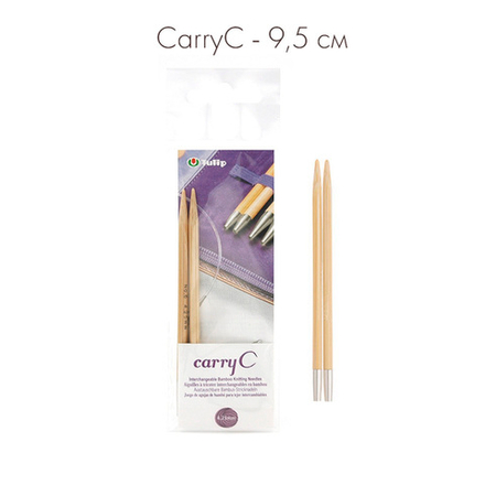 Спицы съемные укороченные CarryC 9,5см, бамбук, Tulip