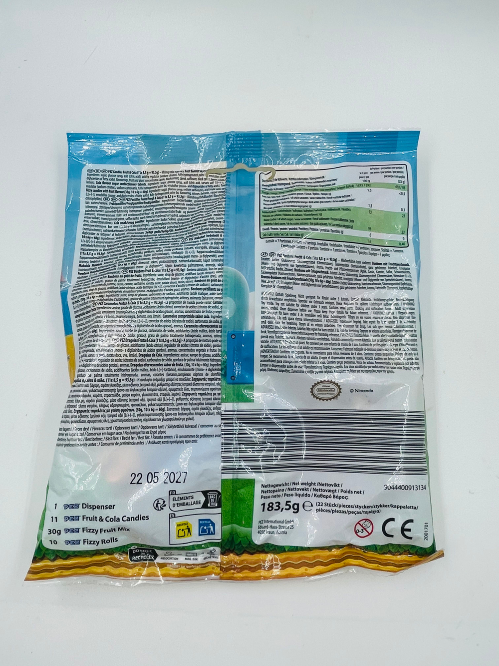 PEZ Super Mario Maxi Bag ассорти конфет с диспенсером Супер Марио 183,5 г (Австрия)