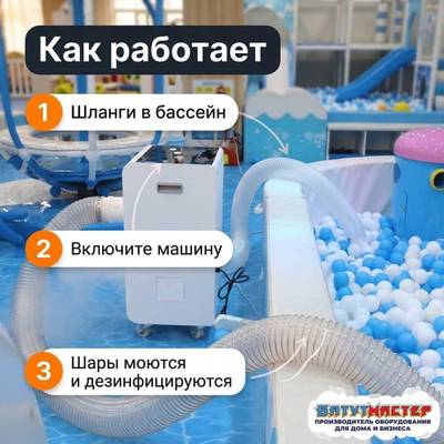 Машина для чистки и дезинфекции шаров UltraWash, 15000 шаров/час