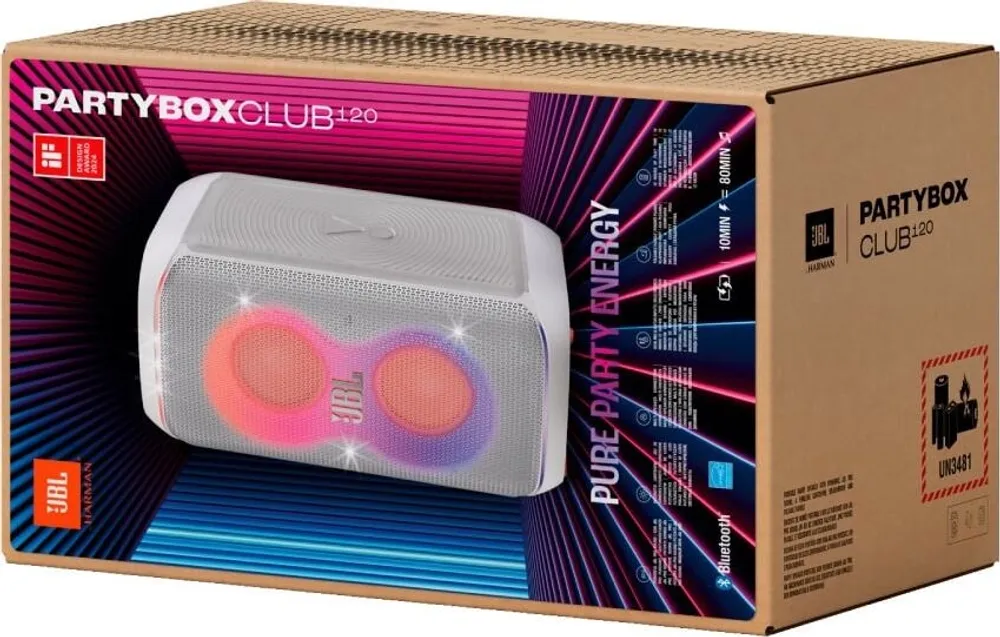 Портативная акустика JBL Partybox 120 White - 9
