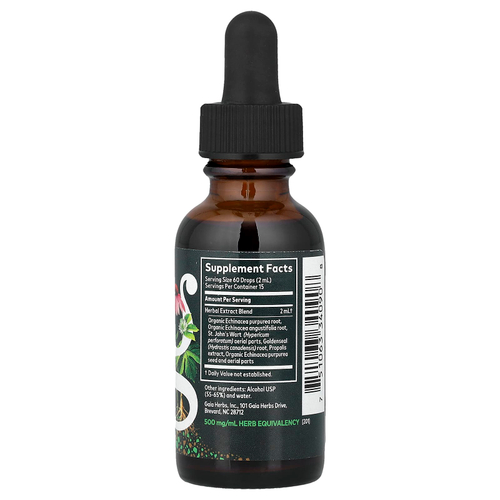 Gaia Herbs, эхинацея и желтокорень, 30 мл (1 жидк. унция)