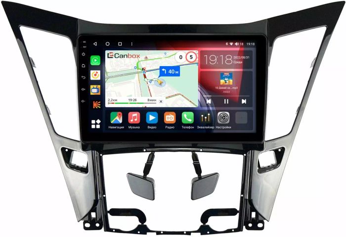 Магнитола для Hyundai Sonata 2010-2013 (YF) - Canbox 9114 Qled, Android 10, Быстрая, SIM-слот