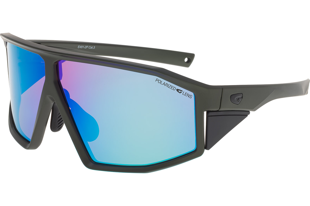 Спортивные очки с диоптриями GOG Lhotse / Matt Metallic Green/Black / Reflex White-Blue