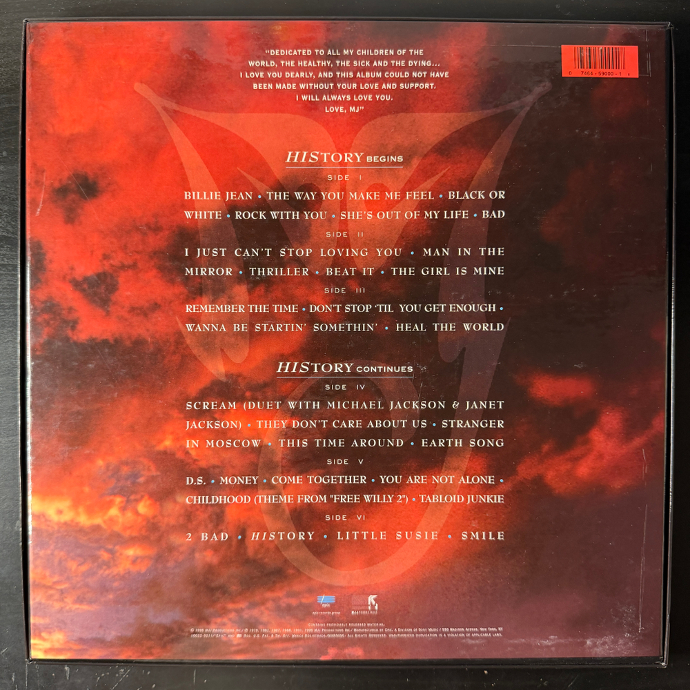 Michael Jackson – HIStory - Past, Present And Future - Book I 3LP (США 1995г.)Т