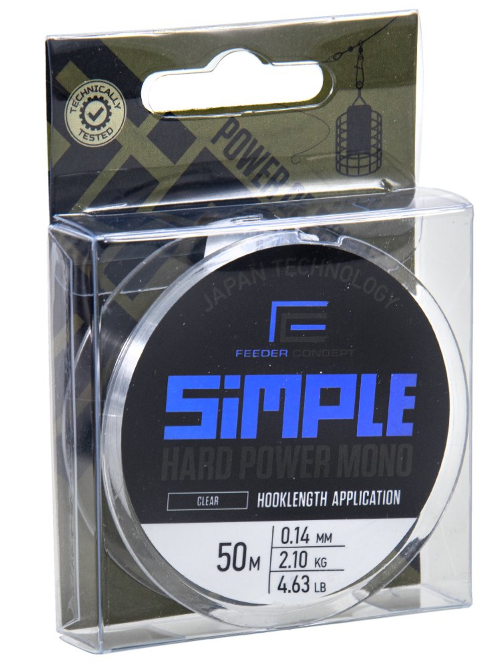 Леска монофильная Feeder Concept Simple Hard Power Mono 50м, 0.14мм