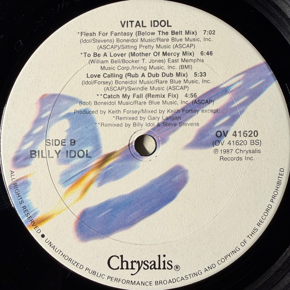 Billy Idol ‎– Vital Idol (США 1987г.)