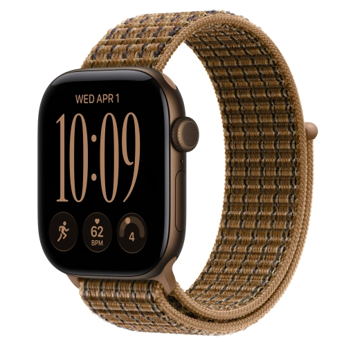 Умные часы Apple Watch Series 12 GPS, 42mm, Dark Bronze Aluminum Case with Light Umber Plaid Sport Loop
