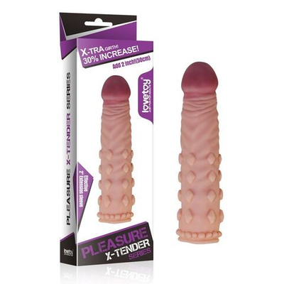 Телесная насадка-фаллос Super-Realistic Penis - 18 см. (Цвет: телесный)
