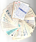 Календарики карманные 34 штук. Собачки 1990 - 1994 гг.