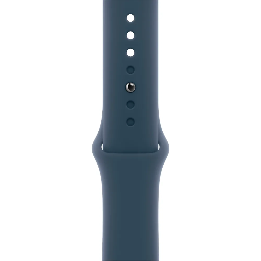 Умные часы Apple Watch Series 9 GPS, 45mm, Aluminium Case with Sport Band S/M, Silver/Storm Blue (Серебристый/Штормовой синий)