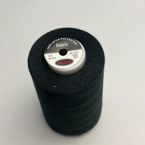 Нитки 50/2 5000 ярд 100% п/э, цвет черный