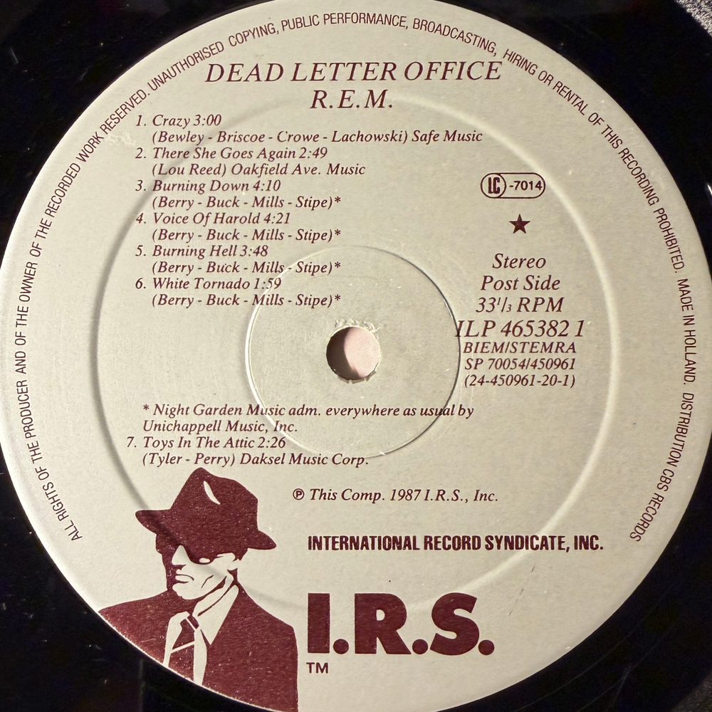R.E.M. - Dead Letter Office / B-Sides Compiled (Голландия 1987г.)