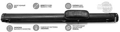 Тубус на 1 кий Perfect (1 карман) (черный crocodile (№606))