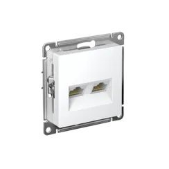 Розетка компьютерная RJ45 + RJ45 Cat 5e Systeme Electric AtlasDesign Лотос ATN001385