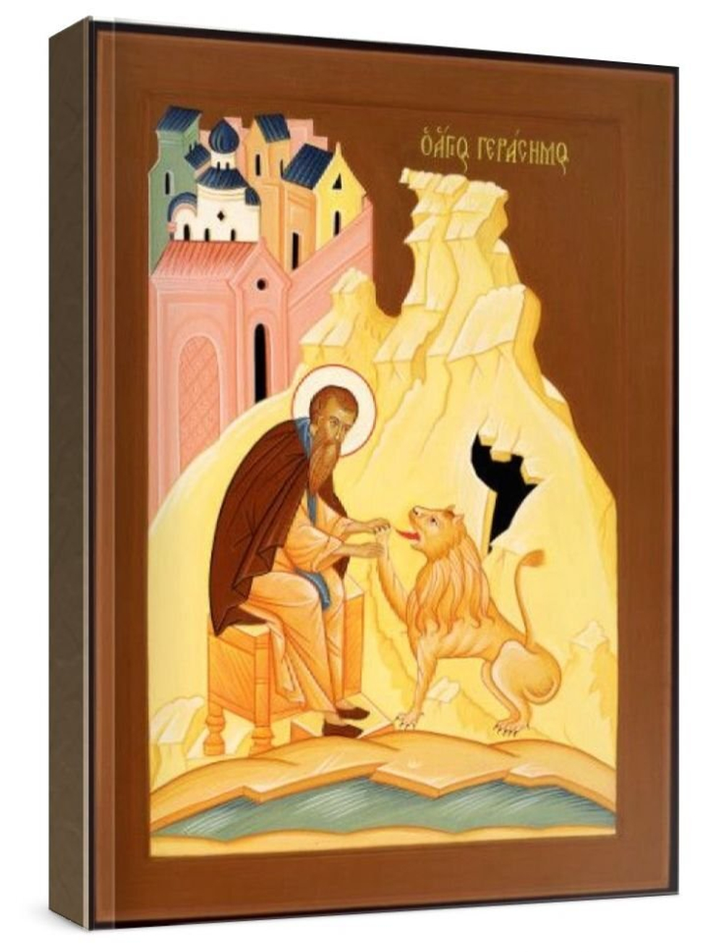 Герасим Иорданский (рукописная икона)
