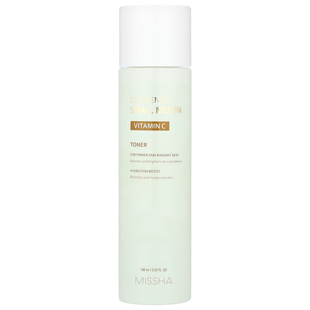 Missha, Cell Renew Snail Mucin, тоник с витамином C, 150 мл (5,07 жидк. Унции)