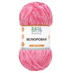 Пряжа Вязь Велюровая / уп.3 мот. по 100 г, 160 м, 07 малиновая