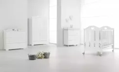 Детская кроватка на колесах Erbesi Dolce White