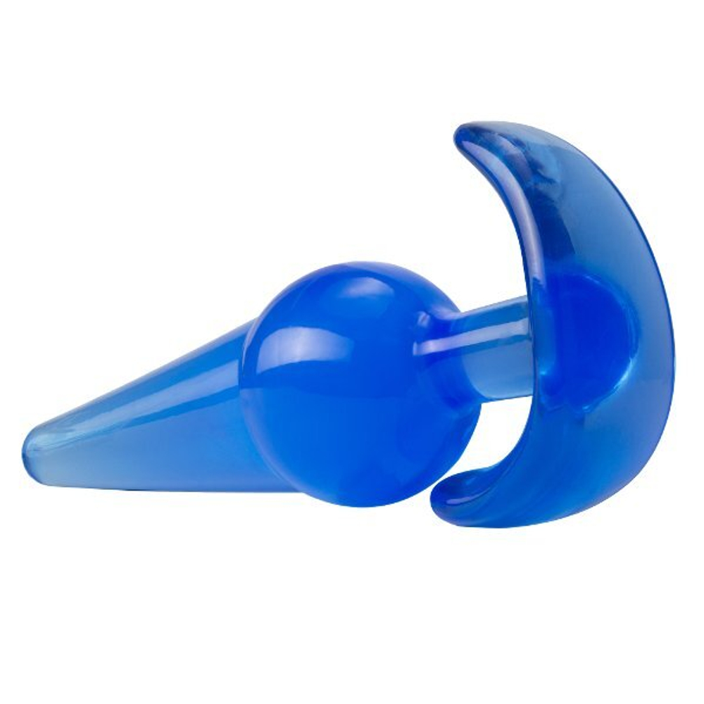 Синяя анальная пробка в форме якоря Large Anal Plug - 12,2 см. (Цвет: синий)