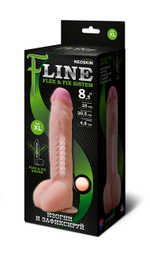 Фаллоимитатор гибкий на присоске "F" LINE XL № 8.5 (Цвет: телесный)