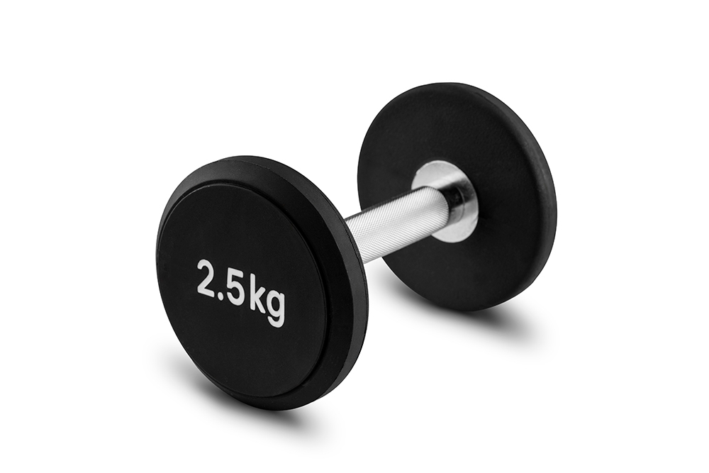 Гантель 2,5 кг PU (черный)
