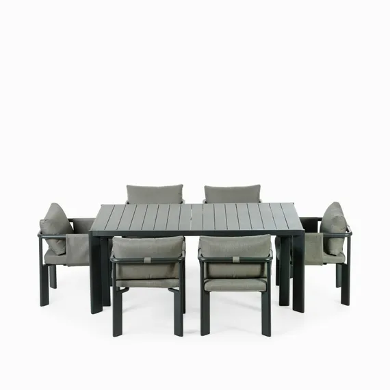 Комплект уличной мебели Shadow Dining, стол 182х75 см, 6 кресел