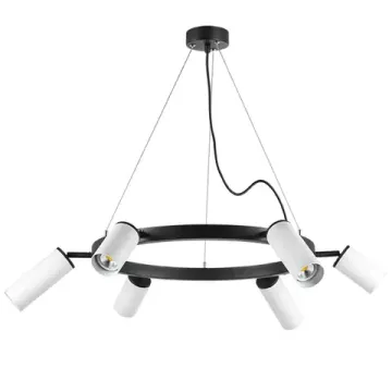 Люстра подвесная 6*GU10 LR016363863 черный/белый Rullo Lightstar