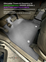 Автомобильные коврики ЭВА Chrysler Town & Country IV (00-05г.) дорестайлинг, для 7-ми местного авто