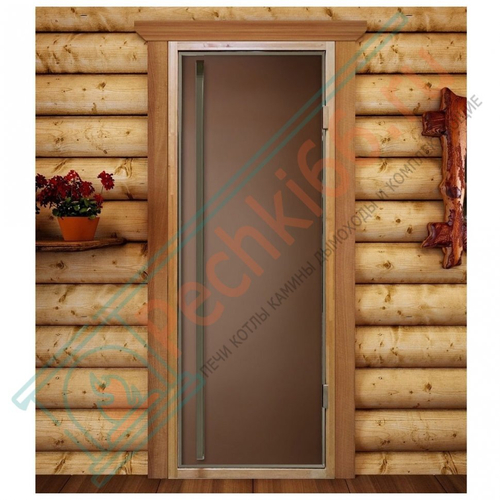 Стеклянная дверь Престиж Flash Royal, бронза матовая, 1900х700 (DoorWood) в Кирове