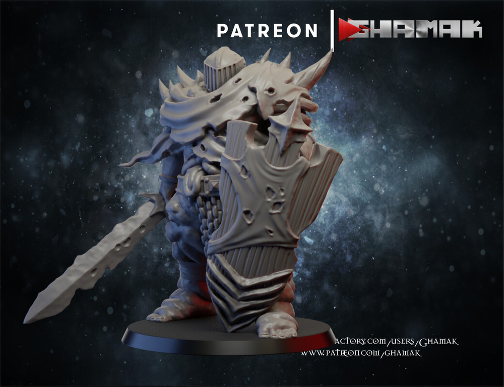 Grand Alliance Chaos Maggotkin of Nurgle Воитель Нургла с мечом и щитом миниатюра для dnd, днд, pathfinder, фентези, Настольная игра, НРИ, Варгейм, РПГ