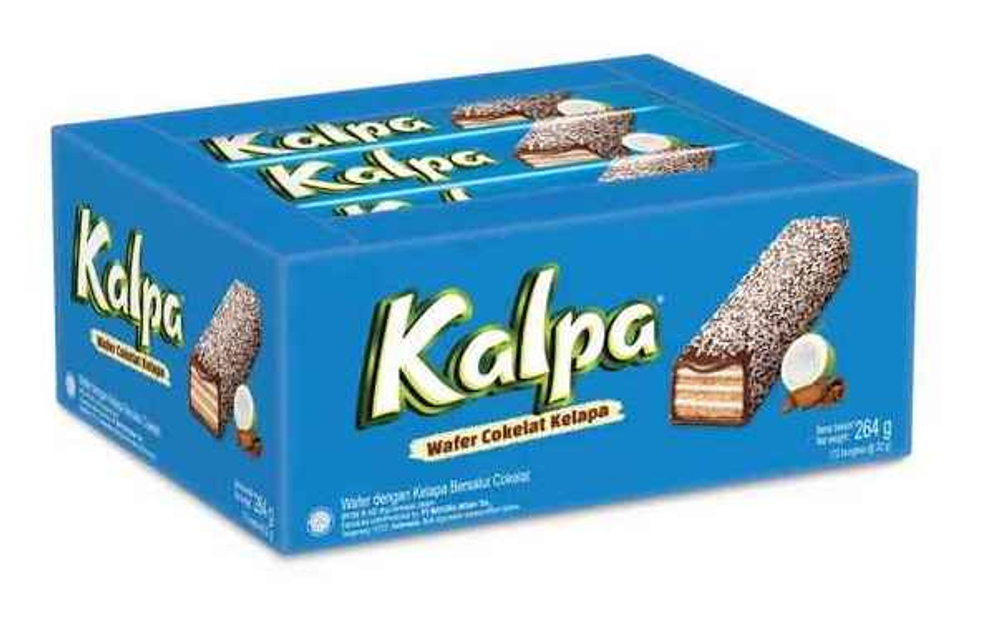 Батончик вафел. KALPA с шоколадом и кокосовой стружкой 22гх12шт (8бл)