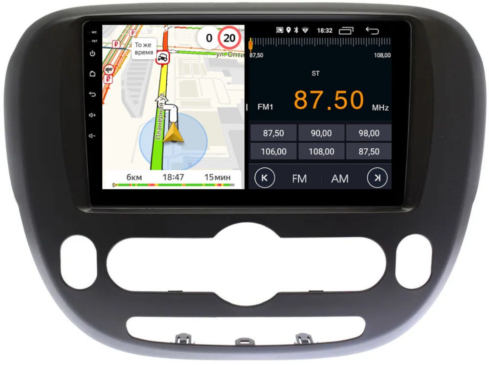 Магнитола для KIA Soul 2 2014-2019 (климат) - Parafar PF526T1LUX1FHD на Android 13, CarPlay, 4G SIM-слот