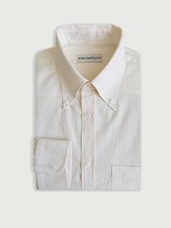 Рубашка button-down (с воротником на пуговицах) из сирсакера в молочную полоску