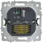 BRITE Розетка USB C 65Вт высокоскоростная зарядка РЮ12-1-БрЧ черный IEK