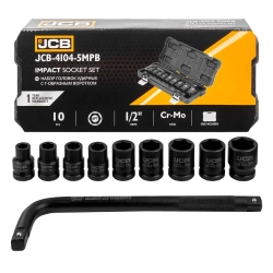 Набор головок ударных с Г-образным воротком 10пр. 1/2'' JCB JCB-4104-5MPB