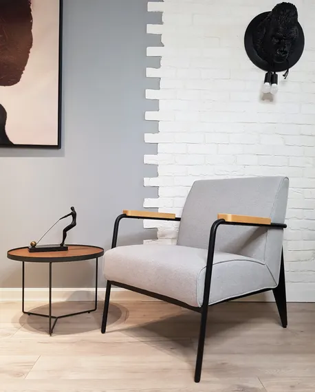 Кресло Fauteuil de Salon, серое