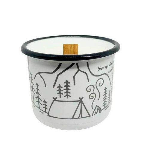 №34 Летний кинотеатр, свеча в кружке с деревянным фитилем Camping mug, Nomkamo