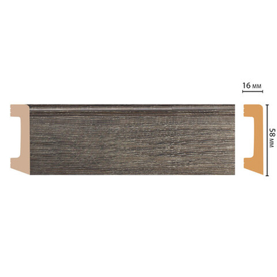 Плинтус Decomaster D234 D234-86 ДМ