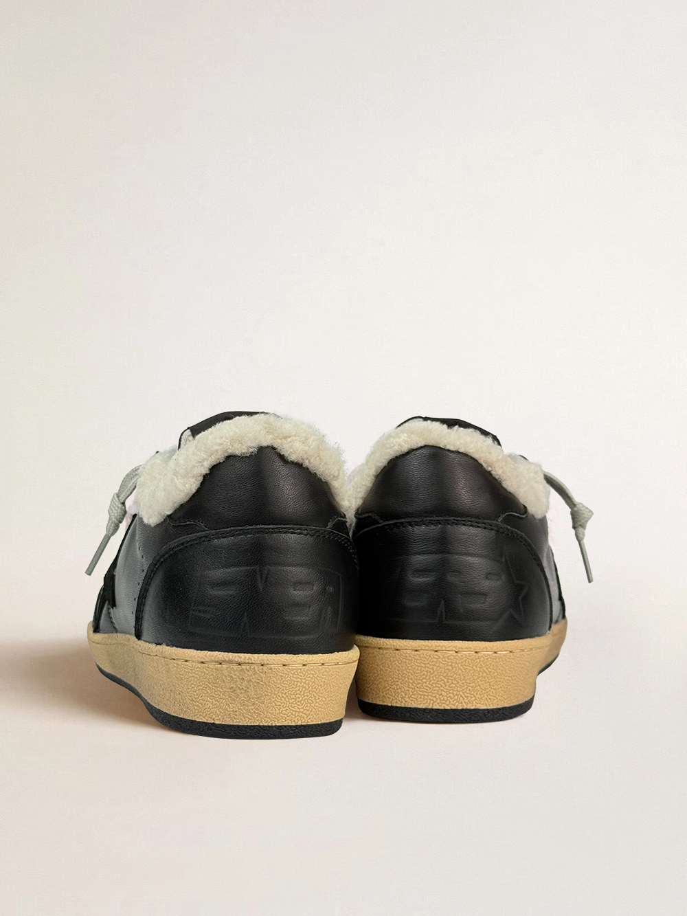 Men’s Ball Star in black nappa with suede star and nappa heel tab