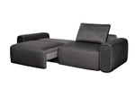 Диван Garda Decor трехместный Турин (Turin)(2 секции) с мех т.серый велюр Colt1003 255*120**68 см