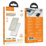 Powerbank с беспроводной зарядкой MagSafe Hoco Q26 5000mAh 1USB-C 20W золотой
