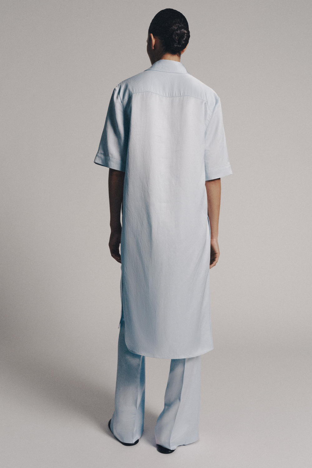 РУБАШКА-ТУНИКА ИЗ СМЕСОВОГО ЛЬНА — ZW COLLECTION — ZARA
