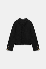 ФАКТУРНЫЙ КАРДИГАН С БАХРОМОЙ — ZARA