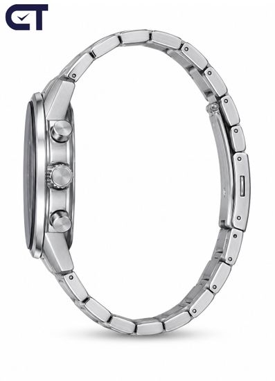 CASIO MTP-E510D-1A1 CASIO Collection мужские наручные часы — чёрный циферблат, хронограф 1/10 секунды и стальной браслет