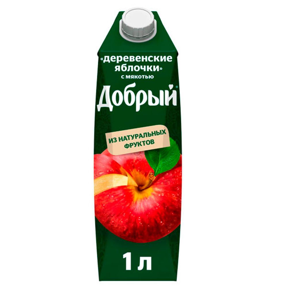 1Л НЕКТАР ДОБРЫЙ ДЕРЕВЕНСКОЕ ЯБЛОКО