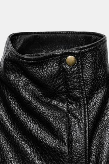ZARA БОМБЕР ИЗ ИСКУССТВЕННОЙ КОЖИ, ТЕМНО-КОРИЧНЕВЫЙ