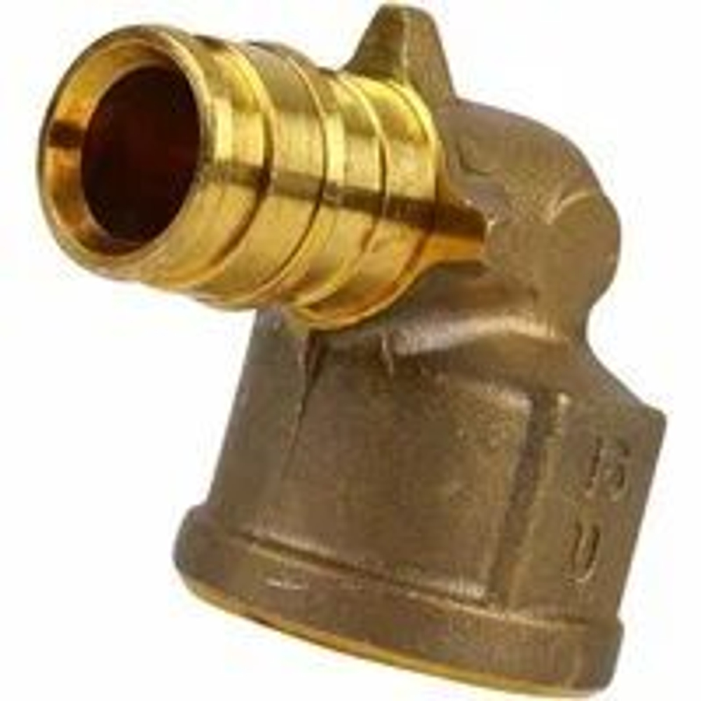 Угольник переходной латунный с внутренней резьбой Ду16-25, Usystems