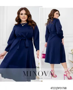Платье 3176B-Синий Minova