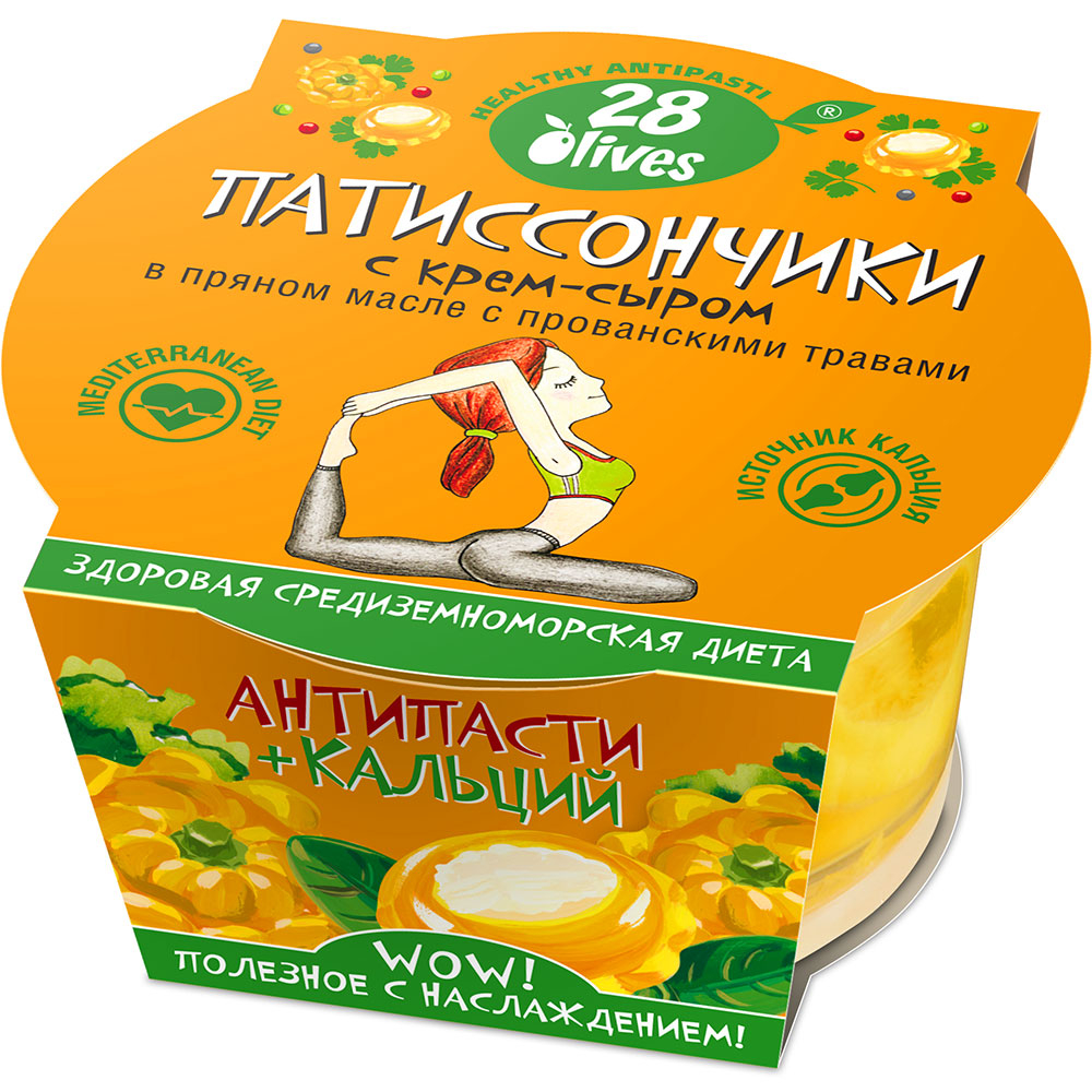 Патиссончики с крем-сыром в пряном масле с прованскими травами, 200 г