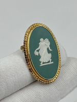Брошь Wedgwood зелёная